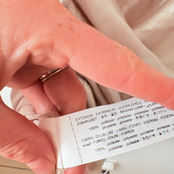 Zara Metallic Gold Silver Draped Halter Mini Dress NWT Size Small - Picture 10 of 10